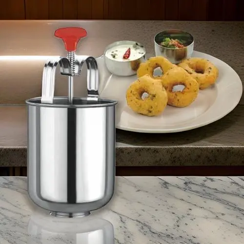 0145B Stainless Steel Medu Vada Maker With Stable Base – Easy-Clean South Indian Cooking Tool 1