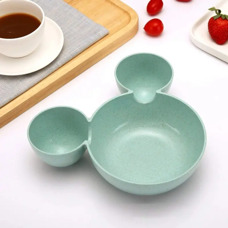 0843 Mickey-Themed Sectioned Kids’ Snack Plate – Fun Serving Dish 1