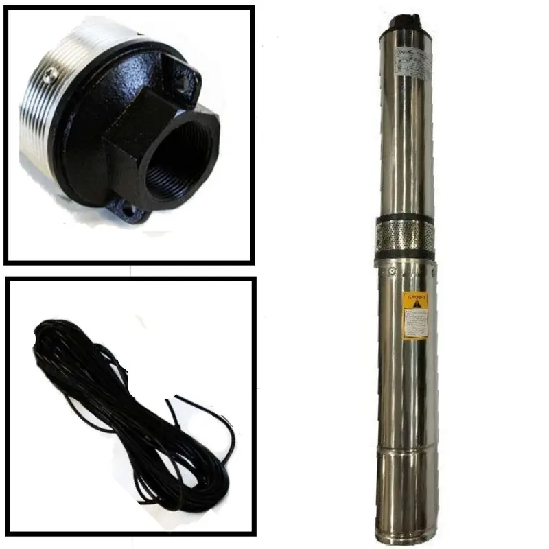 1 Hp 4" Submersible Deep Well Pump — 110V, 33 Gpm, 207 Ft Max Lift 1