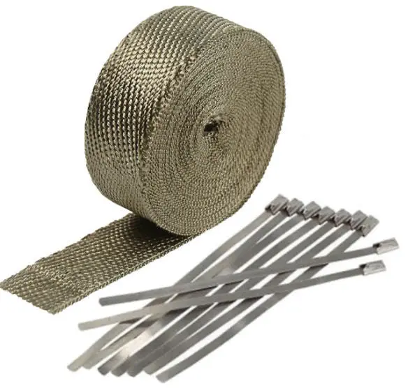 1" × 50' Titanium Heat Wrap Roll For Exhaust Headers And Manifolds 1