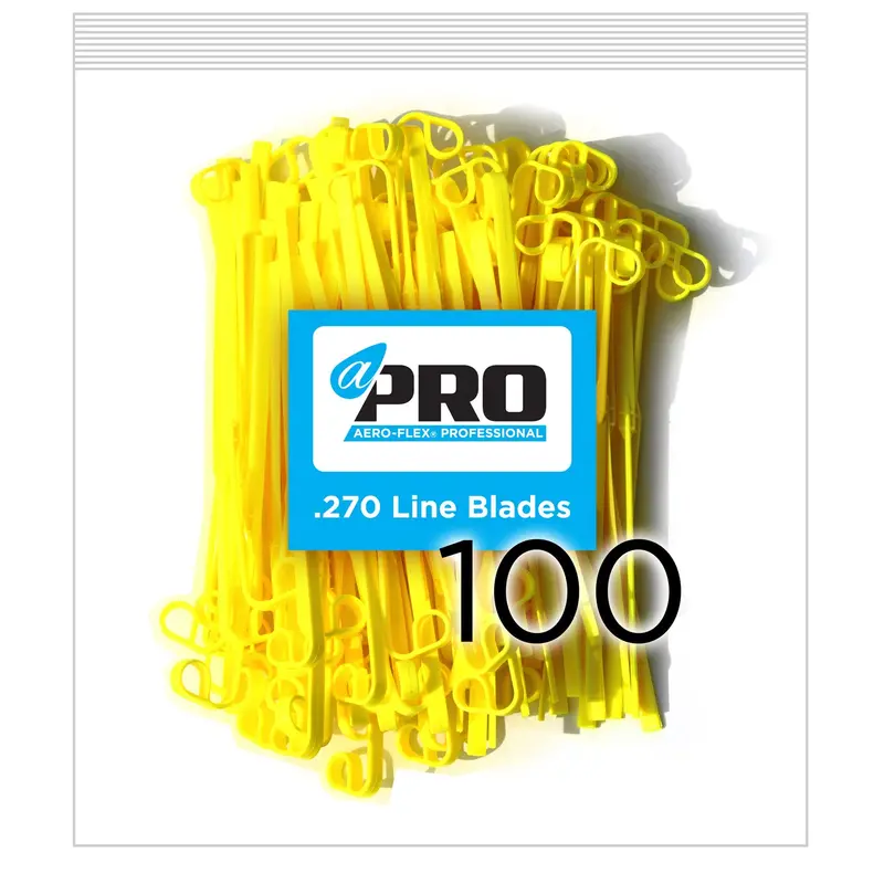 100 Pro .270 Yellow Line Blades — Ccw Sharp-Side-Leading Design 1
