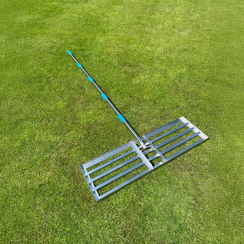 100Cm Stainless Steel Lawn Levelling Lute With 2-Meter Handle 1