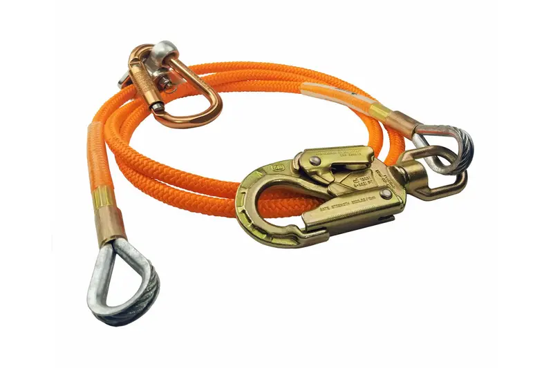 12-Foot Heavy-Duty Wire-Core Flip Line Kit – Includes Big D Carabiner & Rope Grab 1