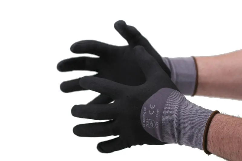15-Gauge Grey Nylon And Spandex Stretch Work Glove – Large 1