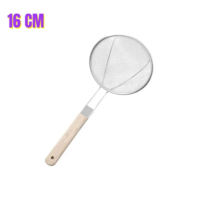 16Cm Stainless Steel Strainer Skimmer For Frying – U-Handle Design 1