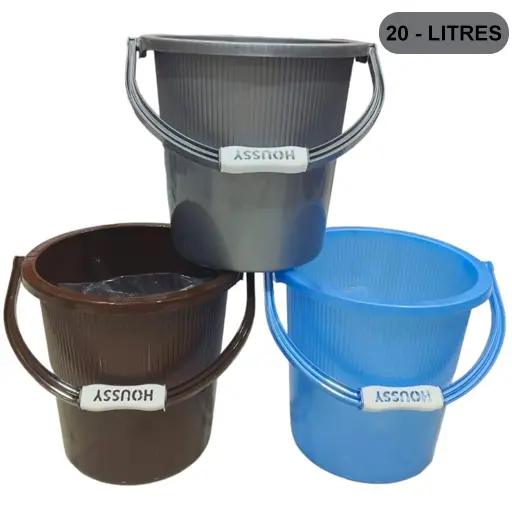 20-Litre Heavy-Duty Plastic Bathroom Bucket – Large-Capacity Laundry Or Rinse Bucket 1