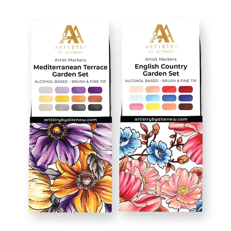 24-Color Artist-Grade Alcohol Marker Bundle 1