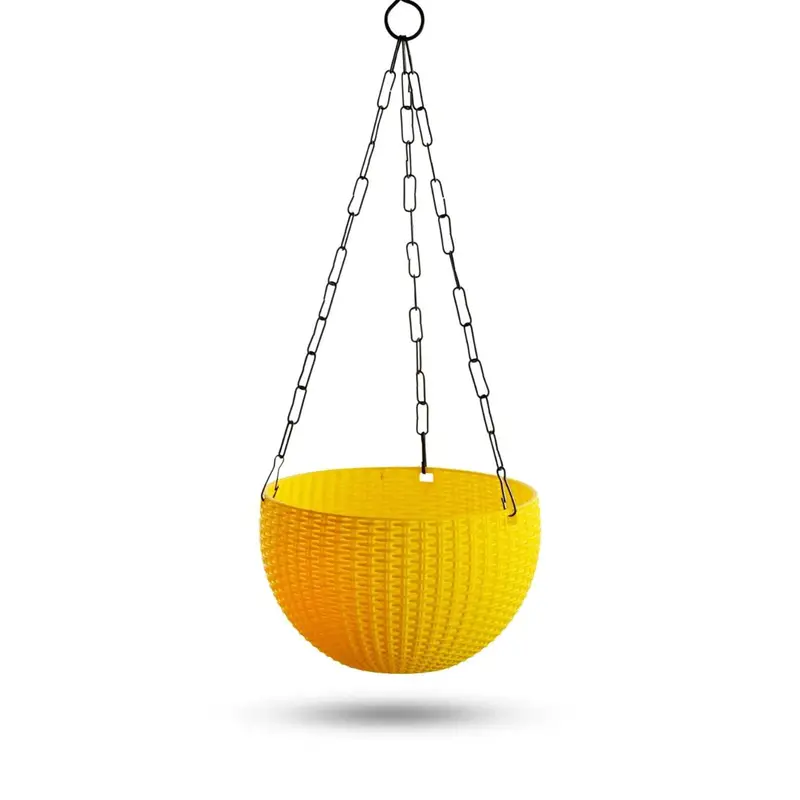 3297 Hanging Chain Flower Pot Set – Decorative Plastic Planter For Indoor Or Outdoor Use 1