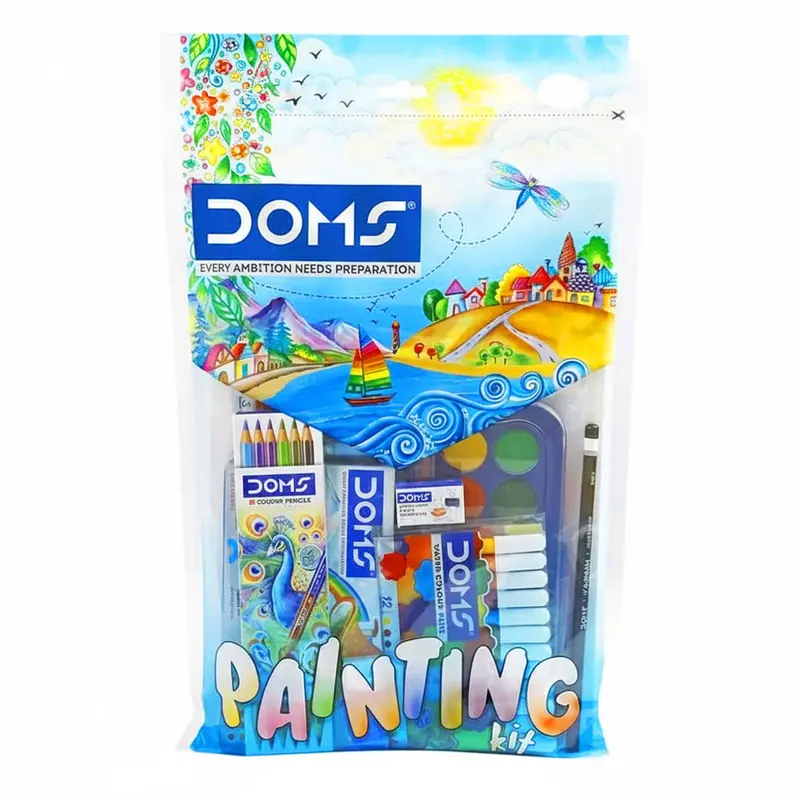 3582 Doms Poster Colour Painting Kit – 9-Piece Art Set With Brushes & Paints 1