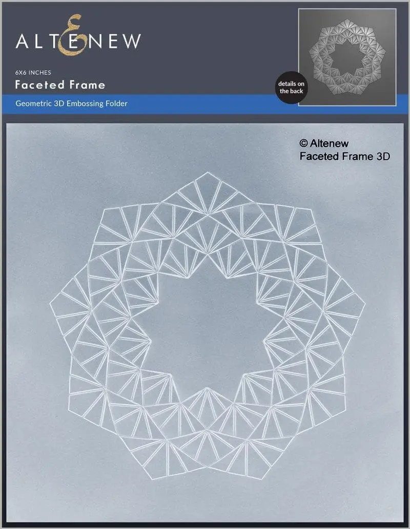 3D Faceted Frame Embossing Folder 1