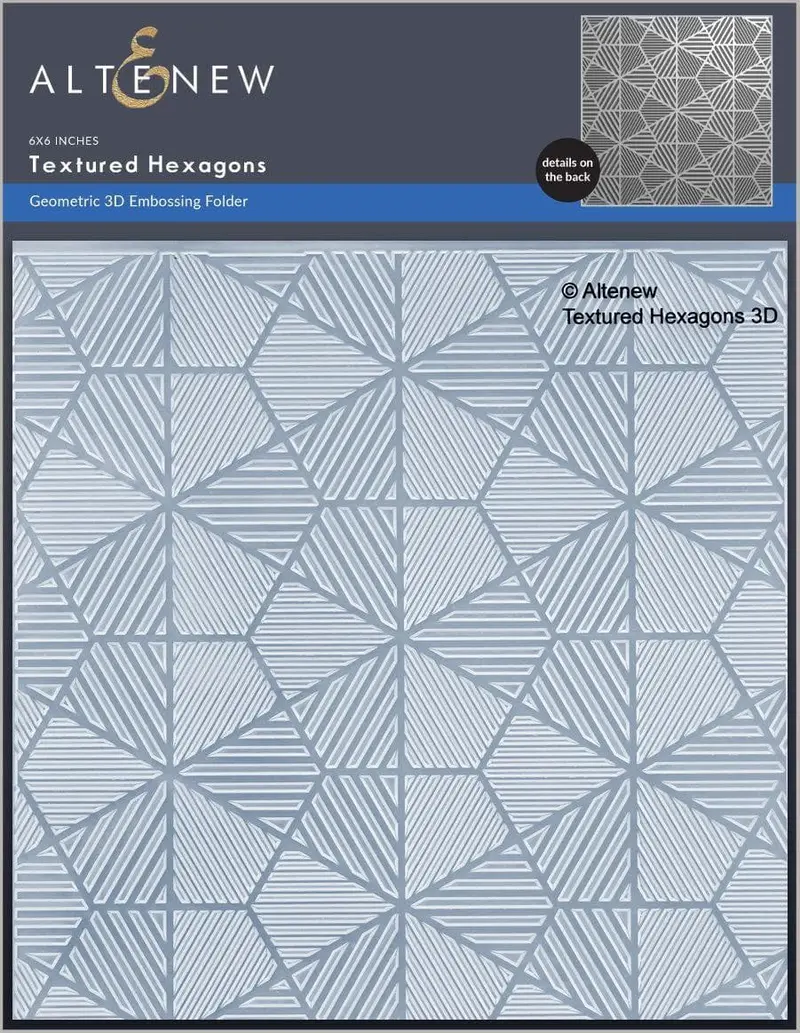 3D Textured Hexagon Embossing Folder For Dimensional Craft Projects 1