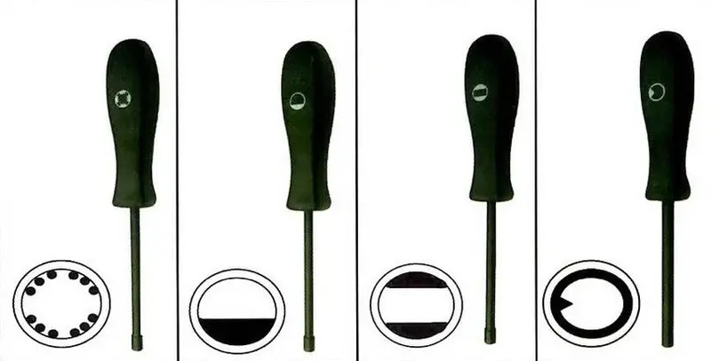 4-Piece Lawn Mower Adjustment Tool Kit: Splined, D-Shaped, Double-D, And Pacman Drivers 1