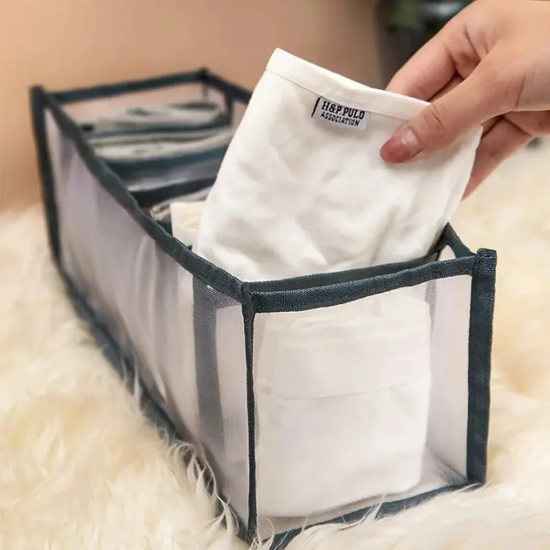 4069 7-Compartment Wardrobe Organizer – Foldable Clothes Sorting Bin 1