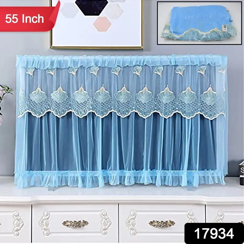55-Inch Dustproof Tv Cover – Lightweight Fabric Screen Guard For Home 1