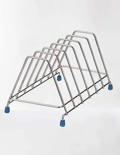 6-Slot Stainless Steel Plate Holder – Space-Saving Kitchen Counter Rack 1