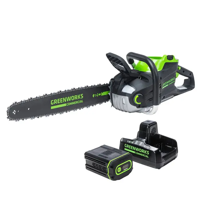 82V 20-Inch 3.4Kw Chainsaw Kit – 4Ah Battery & Dual-Port Charger 1