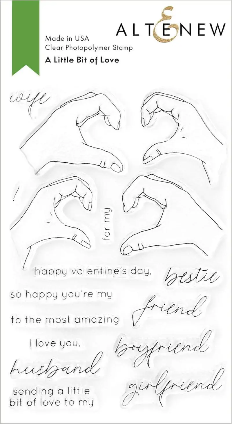 A Little Bit Of Love Sentiment Stamp Kit 1