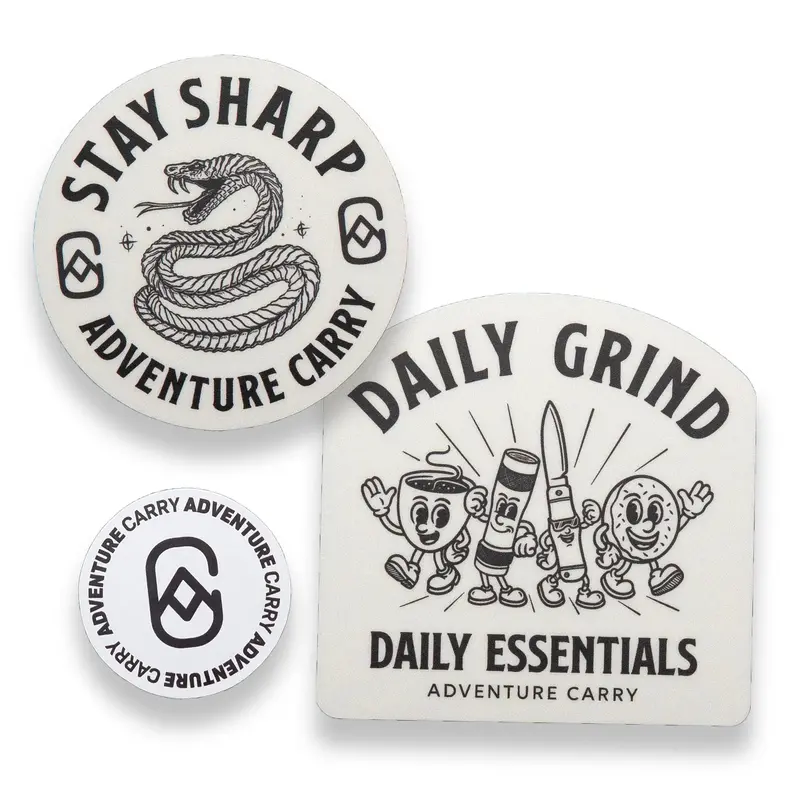 Adventure Carry Slaps Pack – Assorted Edc-Themed Sticker Set 1