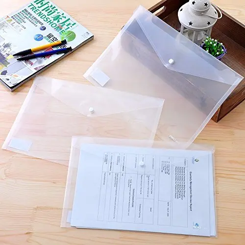 Aerotix Transparent Button File Bag – Clear Design For Easy Content Viewing (Code: 230P) 1