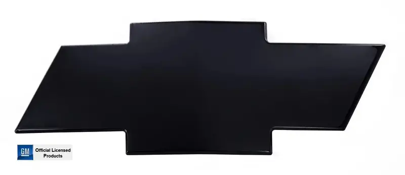All Sales 96153K Matte Black Chevy Bowtie Grille Emblem – No-Border Design 1