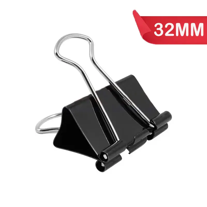 Am2175 12-Pack 32Mm Black Metal Binder Clips 1