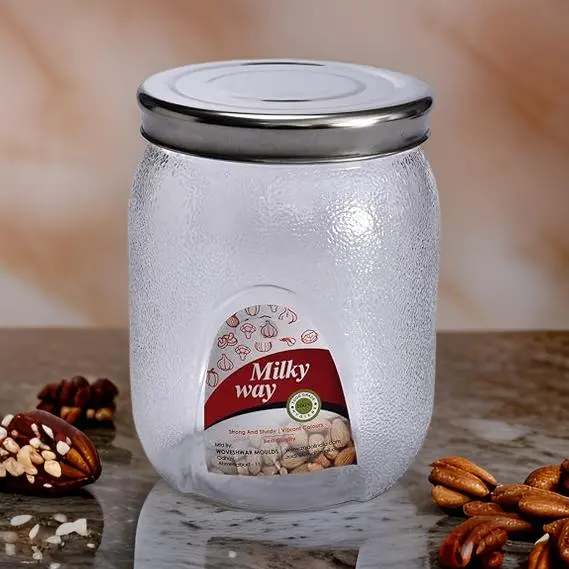 Am2534 Airtight Milky White Round Storage Jar – 5L Capacity (1 Unit) 1