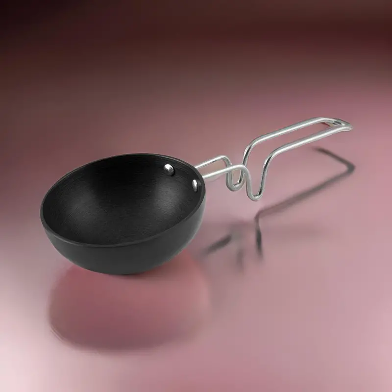 Am3582 Stainless Steel Tadka Pan – Vagharia-Style Wired Handle Spice Tempering Pan 1
