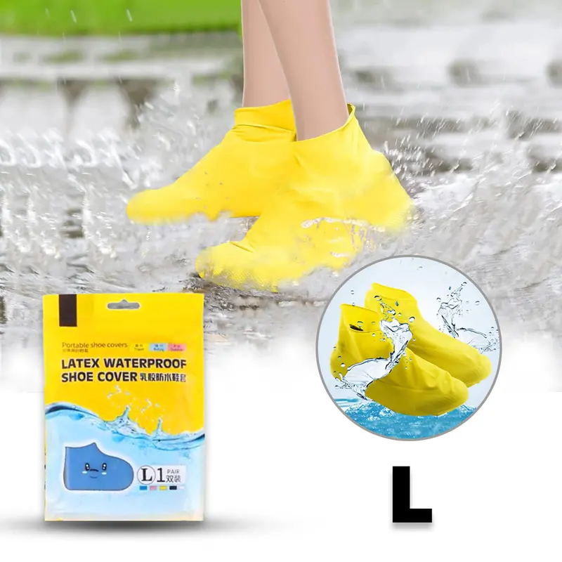 Am5404 Latex Waterproof Shoe Covers – Large Size Disposable Protection For Rainy Days 1