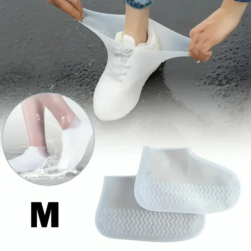 Am5591 Reusable Silicone Waterproof Shoe Covers – Medium Fit For Everyday Wet Weather Use 1