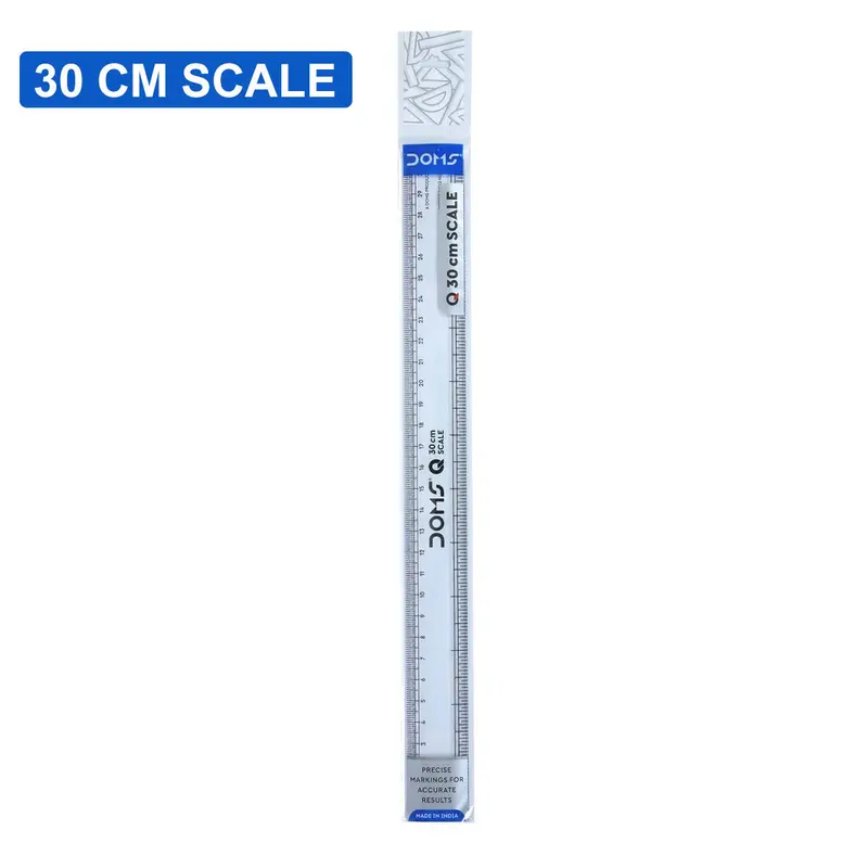 Am6072 Doms Q-Series Transparent Scale – 30 Cm Durable Acrylic Ruler For Classroom Use 1