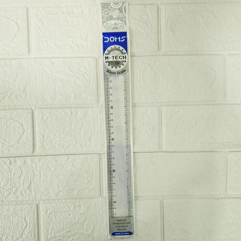 Am6073 Doms M-Tech Transparent Scale – 30 Cm Precision Ruler For Drafting & Education 1