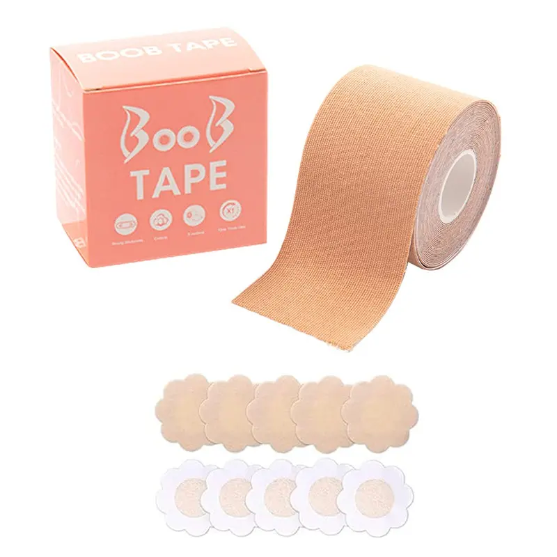 Am7310 Cotton Breast Lift Tape – 10-Pair Nipple Covers For Natural Support & Smooth Silhouette 1