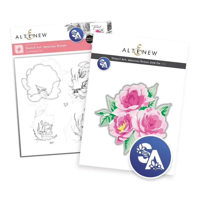 Amorous Dream Stencil Art Kit With Coordinating Dies 1