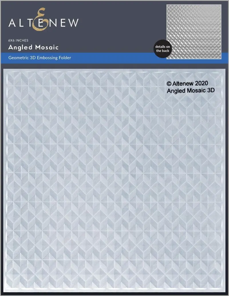 Angled Mosaic 3D Texture Embossing Folder 1