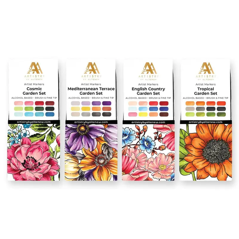 Artist Alcohol Marker Bundle – 48-Color Balanced Spectrum Set 1
