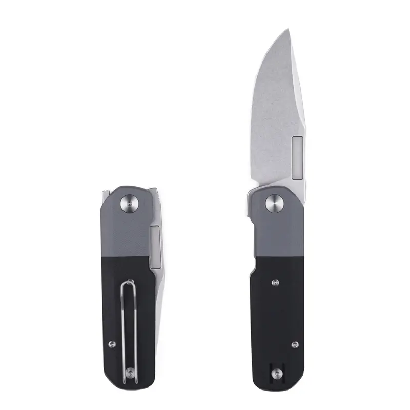 Avid 1 Everyday Folder – Stonewashed Blade With Black/Grey G10 Handle 1