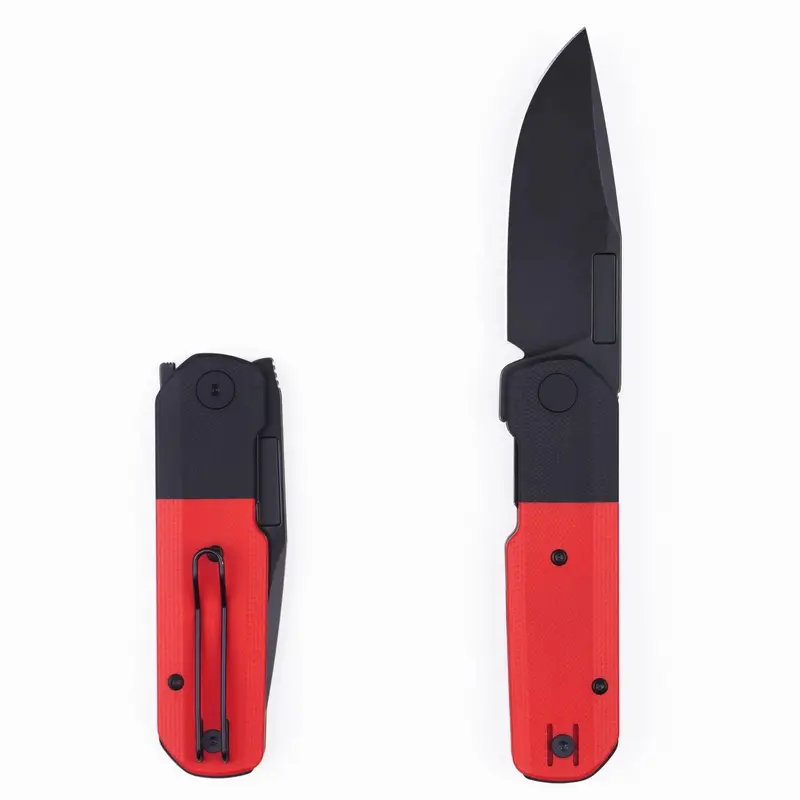 Avid 1 Tactical Folder – Blackwash Finish Blade And Red/Black G10 Scales 1