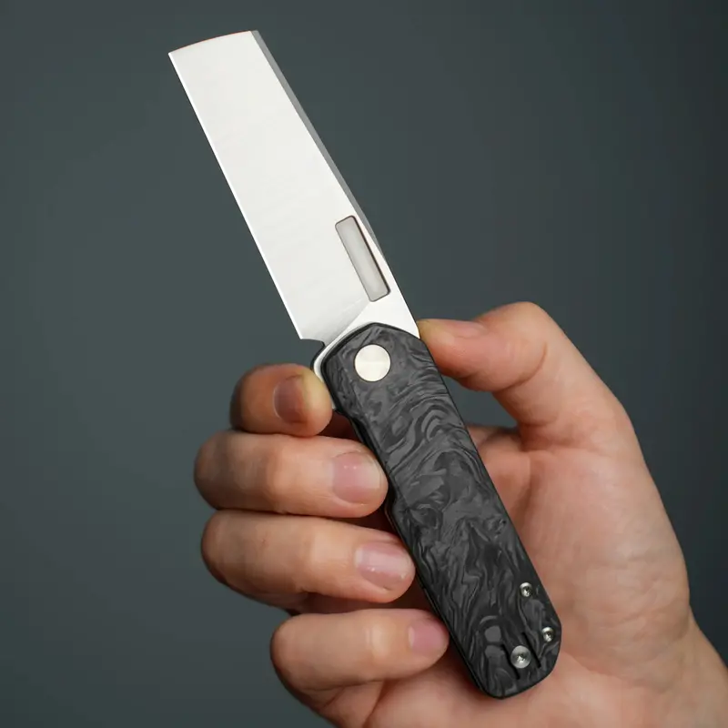 Avid 2 With Marbled Carbon Fiber Scales And Belt-Satin Blade 1