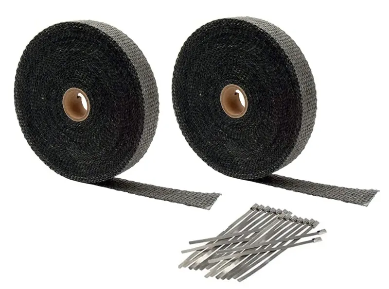 Black Exhaust Heat Wraps – Two 1" X 50' Rolls 1