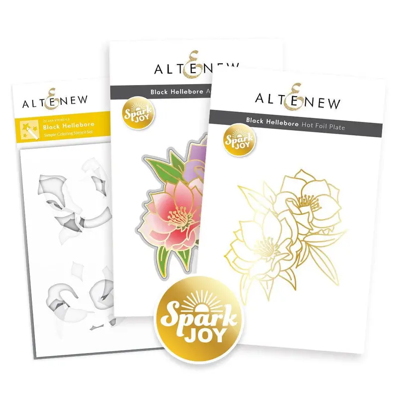 Black Hellebore Stamp & Die Bundle – Spark Joy Botanical Crafting Collection 1
