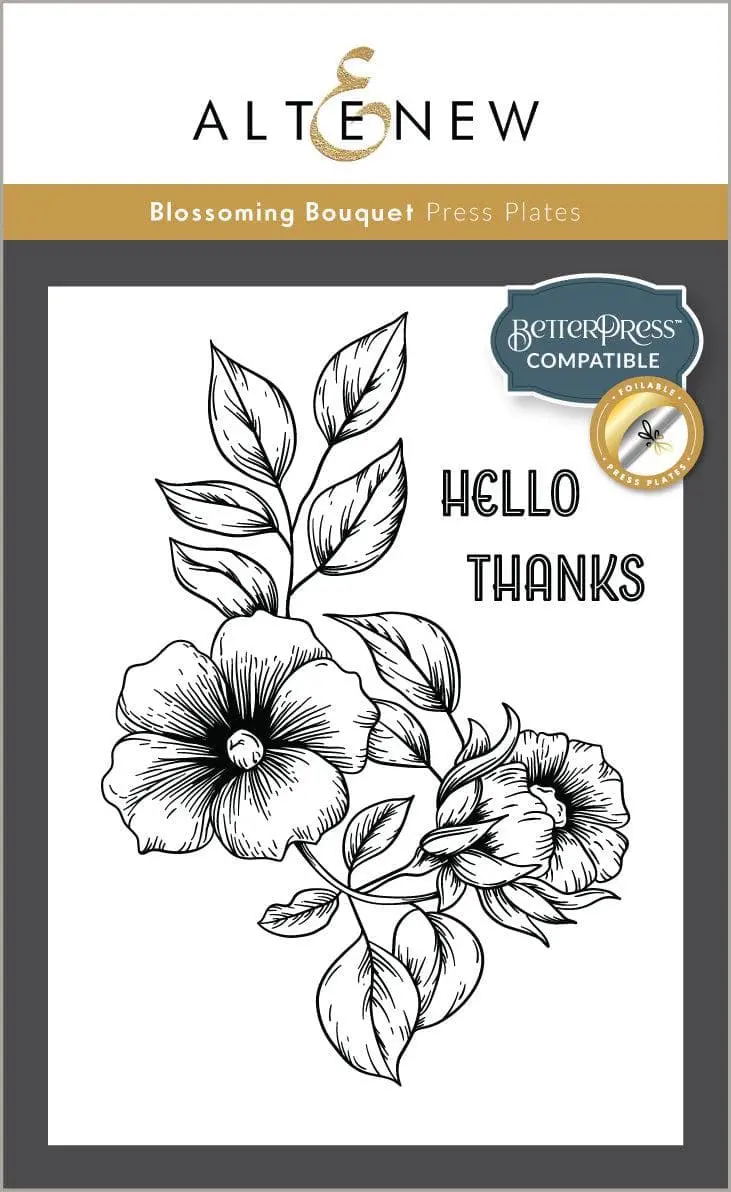 Blossoming Bouquet Embossing Plate Design 1