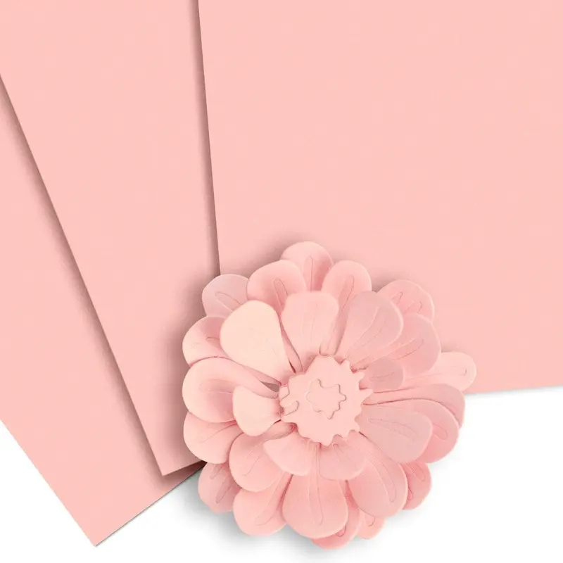 Blush Pink Cardstock Pack – 10 Sheets, Smooth Heavyweight Craft Paper 1