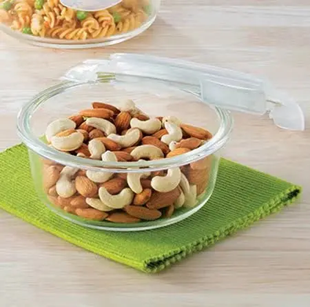 Borosil 400Ml Round Glass Food Storage Container – Kitchen-Friendly Jar (Icygchrs400) 1