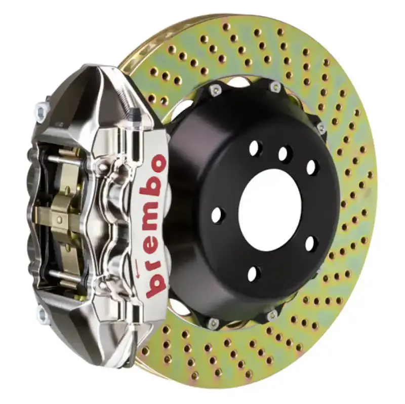 Brembo Rear Big Brake Kit For Maserati Quattroporte (2005–2007) & Granturismo (2008) – 380X28Mm Drilled Rotors, Nickel Finish 1