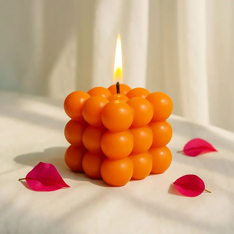 Bubble Cube Multicolour Scented Decorative Candle For Modern Interiors 1