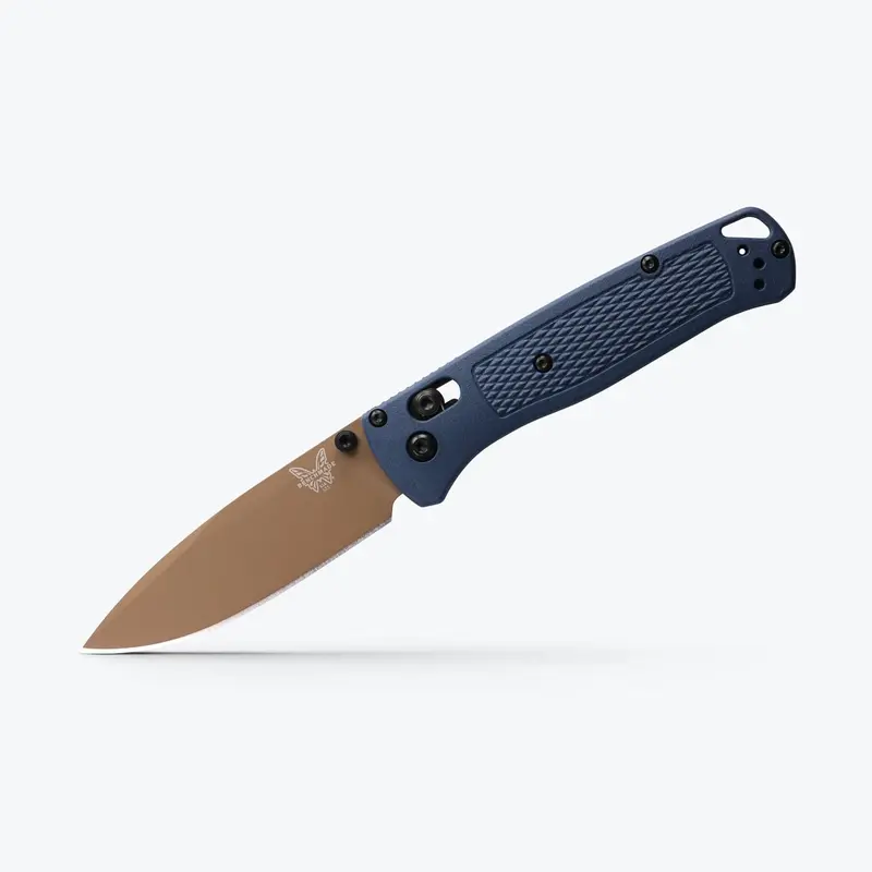 Bugout Knife – Crater Blue Grivory Handle And Flat Earth Cerakote S30V Blade 1