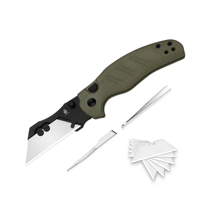 C01C Uti 1 Edc Knife With Green G10 Handle 1