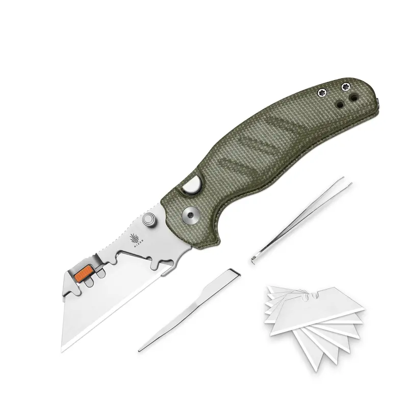 C01C Uti 2 Quick-Change Knife Featuring Green Micarta Handle 1