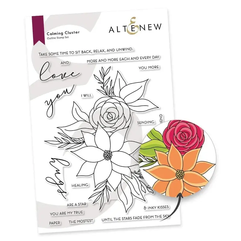 Calming Floral Cluster Stamp Set: Serene Botanical Design 1