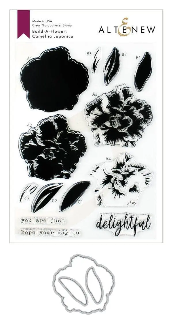 Camellia Japonica Layering Stamp & Die Set – Build-A-Flower Series 1